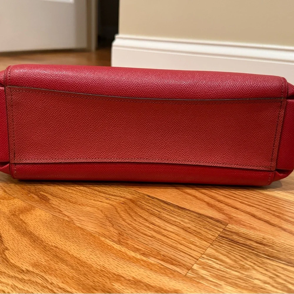 Coach Brooke Carryall Crossbody Leather Red Purse Shoulder Bag G1857-F25397 - Picture 10 of 16